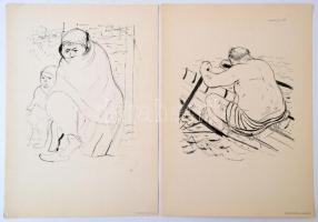 Derkovits Gyula és Dési Huber István 16 grafikája. A Vallás- és Közoktatásügyi Minisztérium Művészet...