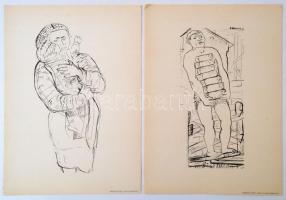 Derkovits Gyula és Dési Huber István 16 grafikája. A Vallás- és Közoktatásügyi Minisztérium Művészet...