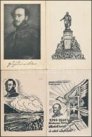Széchenyi Emlék Levelezőlap, Széchenyi Munkaközösség kiadása - 4 db régi képeslap / 4 old postcards