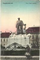 Nagybecskerek, Veliki Beckerek; Kiss Ernő szobra, kiadja Strelinger Márk / statue