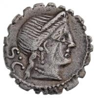 Római Birodalom / Róma / C. Naevius Balbus Kr. e. 79. Recézett Denár Ag (3,56g) T:2,2- /  Roman Empire / Rome / C. Naevius Balbus 79. BC Serrate Denarius Ag S C / [C] NAE BALB - CLXVIIII (3,56g) C:XF,VF SB 309.