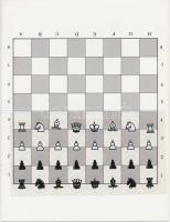 3 db MODERN mechanikus sakk motívumlap, kártya sakktábla bábukkal / 3 modern mechanical Chess motive...