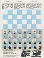 3 db MODERN mechanikus sakk motívumlap, kártya sakktábla bábukkal / 3 modern mechanical Chess motive...