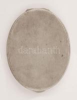 Régi ezüst pudrié tükörrel, monogrammal / Antique silver purdié with initials 62,3g 8x6 cm