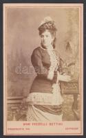 Zelia Trebelli-Bettini (1838-1892) francia operaénekes fényképe /  Original photo of Zelia Trebelli-Bettini (1838-1892) French opera singer 9x11 cm