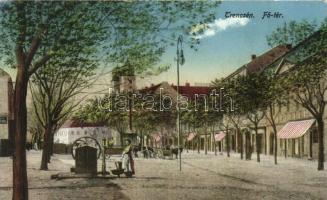 Trencsén, Trencín; Fő tér, kút / main square, well (EK)