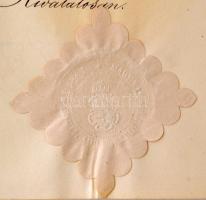 1886 Bp., Császári és apostoli felség határozata alapján Sárközy Józsefnek kiállított kinevező okmán...