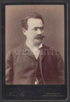 Ney Dávid (1842-1905) basszbariton operaénekes  fényképe / Original photo of David Ney Hungarian opera singer 11x17 cm