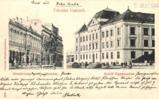 Békéscsaba, Járásbíróság, színház, Rudolf Főgimnázium