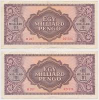 1946. 1.000.000.000P (2x) sorszámkövetők T:III
Adamo P27