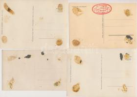 18 db régi Zeppelin léghajós képeslap és fotó vegyes állapotban; érdekes anyag / 18 pre-1945 Luftsch...