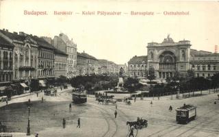 Budapest VII. Keleti pályaudvar, Baross tér, villamosok