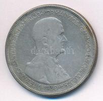 1930. 5P Ag "Horthy jobbra" T:2-,3 patina Adamo P8