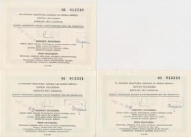 1982. "Centrum Áruházak" 3db vásárlási utalványa, 100Ft + 200Ft (2x) névértékekben, pecsét...