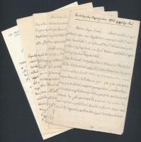 1915 Dr. Munk Béla levele Munkácsi Bernát néprajztudós részére, a címzett válaszlevelével és Munk Bé...