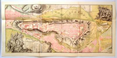 Monumenta Cartografica-Budavár erődítési térképe 1749, reprint kiadás, többnyelvű ismertető szövegge...