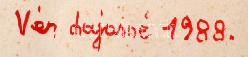 Jelzés nélkül: Kellemes húsvét magyar motívumokkal, 3 db. Vegyes technika, papír, 21x28 és 43x31 cm