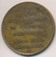 Franciaország ~1900. "II. Ferenc" peremén jelzett Br emlékérem "Francia Királyok soro...