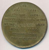 Franciaország ~1900. "III. Henrik" Br emlékérem "Francia Királyok sorozat" (9,6g...