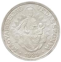 1939. 2P Ag "Madonna" (9,96g) T:1- / Hungary 1939. 2 Pengő Ag "Madonna" (9,96g) C:AU Adamo P7