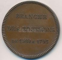 Franciaország ~1900. "Bourbon-ház 1589-1793" Br emlékérem "Francia Királyok sorozat&q...