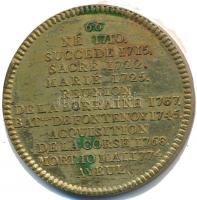 Franciaország ~1900. "XV. Lajos" Br emlékérem "Francia Királyok sorozat" (12,9g/...