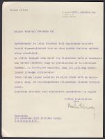1942 Braun Vilmos levele Munkácsi Ernő (1896-1950) ügyvéd, jogi író. A Pesti Izraelita Hitközség, majd a Zsidó Tanács főtitkárának.