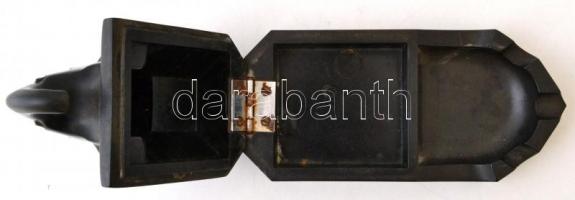 Gummon,  Art deco, elefántos hamuzó, bakelit, repedt, lepattanásokkal, 8x18cm