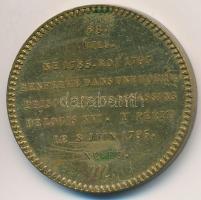 Franciaország ~1900. "XVII. Lajos" Br emlékérem "Francia Királyok sorozat" (13,9...