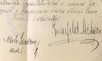 1942 A VII. kerületi izraelita nőegylet elnökének Grünfeld Mirjamnak levele Munkácsi Ernő (1896-1950...