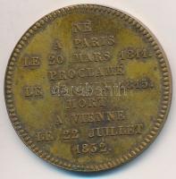 Franciaország ~1900. "II. Napóleon" peremén jelzett Br emlékérem "Francia Királyok so...