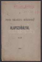 1904 A Pesti Izraelita Hitközség alapszabályai. elnöki példány. 28p.