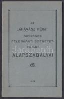 1933 Az Áhávász Réim Felebaráti Szeretet Egylet alapszabályai 16p.