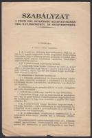 cca 1935 A Pesti Izraelita Hitközség Számvevőszékének hatásköre és szabályai 4p.