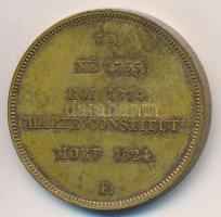 Franciaország ~1900. "XVIII Lajos" peremén jelzett Br emlékérem "Francia Királyok sor...