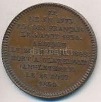 Franciaország ~1900. "I. Lajos Fülöp" Br emlékérem "Francia Királyok sorozat" (1...