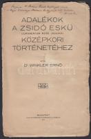 Winkler Ernő: Adalékok a zsidó eskü történetéhez. II. A zsidó eskü Magyarországon. Budapest, 1917. 16 p. Munkácsi Bernátnak dedikált példány!  Megviselt papírborítékban, hiányzik az utolsó 7 oldal