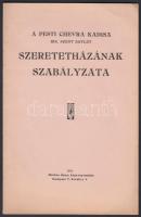 1911 A Pesti Chevra Kadisa szeretetházának  alapszabályai. 10p.