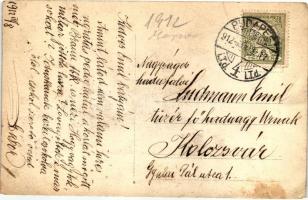 1912 Budapest, lovas ugratás / a Hungarian soldier while horse jumping, photo (fa)