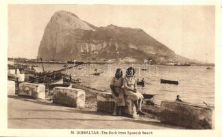 Gibraltar, Rock from Spanish Beach (cut)