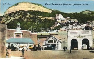Gibraltar, Grand Casemates Gates and Moorish Castle (EB)