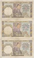 Szerbia / Német megszállás 1941. 500D (5x) + 1942. 500D T:III
Serbia / German occupation 1941. 500 ...