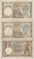 Szerbia / Német megszállás 1941. 500D (5x) + 1942. 500D T:III
Serbia / German occupation 1941. 500 ...