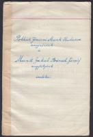 cca 1930 Pollák Jánosné Munk Jakab ivadékai családfa 8 kézzel írt oldal