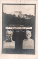 Regensburg, Walhalla, Enthüllung der Bismarck Büste, statue of Bismarck and Franz Joseph (pinhole)