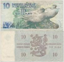 Vegyes: Finnország 1963. 10M + Új-Zéland 1992. 10$ T:III
Mixed: Finland 1963. 10 Markaa + New Zeala...