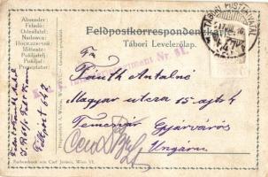 'Isonzo-Armee 1915' feliratú plakett képe, 3 db K.u.K tábori képeslap / 3  Austrian-Hungar...