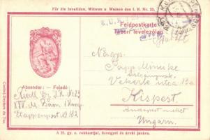 'Isonzo-Armee 1915' feliratú plakett képe, 3 db K.u.K tábori képeslap / 3  Austrian-Hungar...