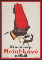 cca 1930 Meinl kávé reklám kisplakát / Coffe comercial poster 24x17 cm
