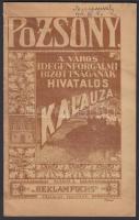 1911 Pozsony - a város idegenforgalmi bizottságának kalauza. 12p. Térképekkel.